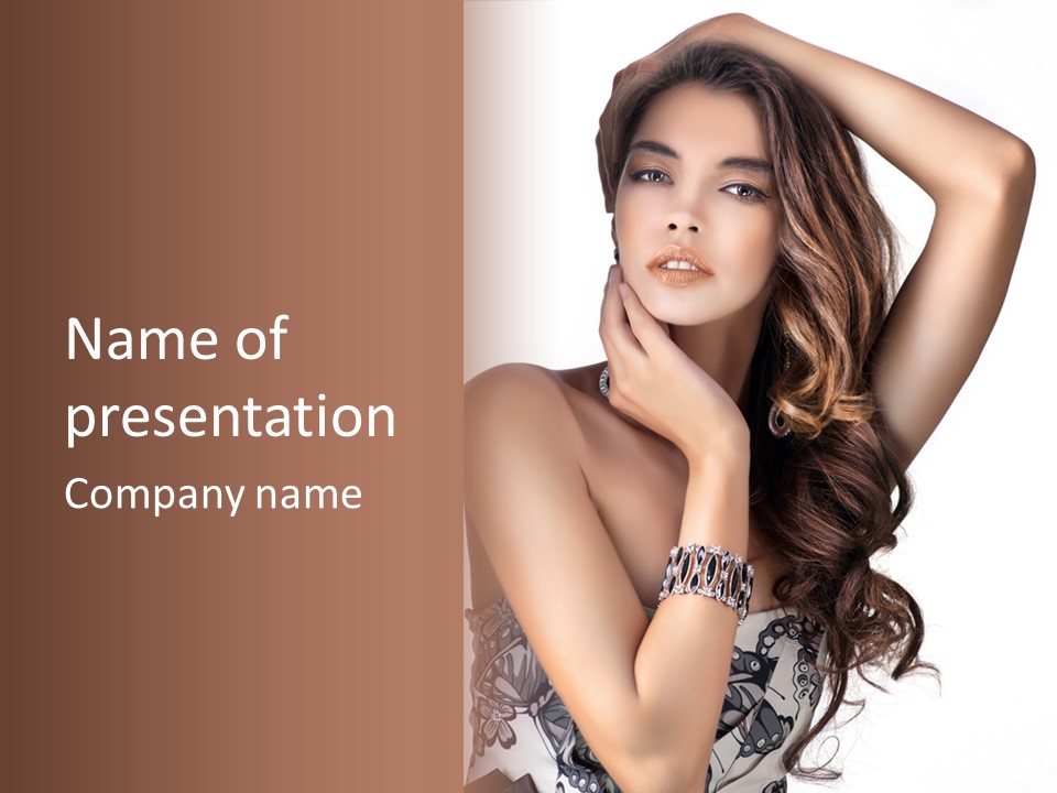 Person Model Beauty PowerPoint Template