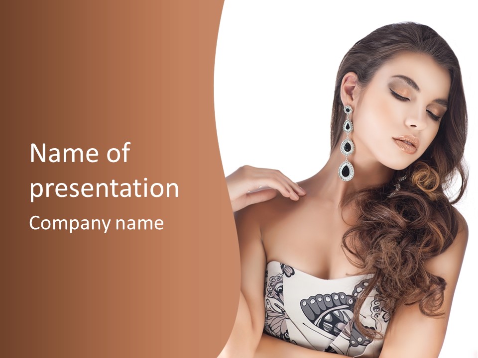 Female Portrait  PowerPoint Template