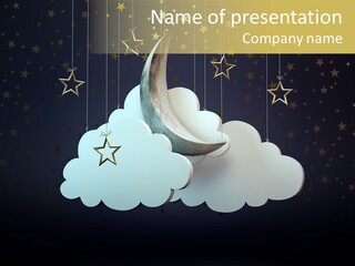 Fantasy Stage Sky PowerPoint Template