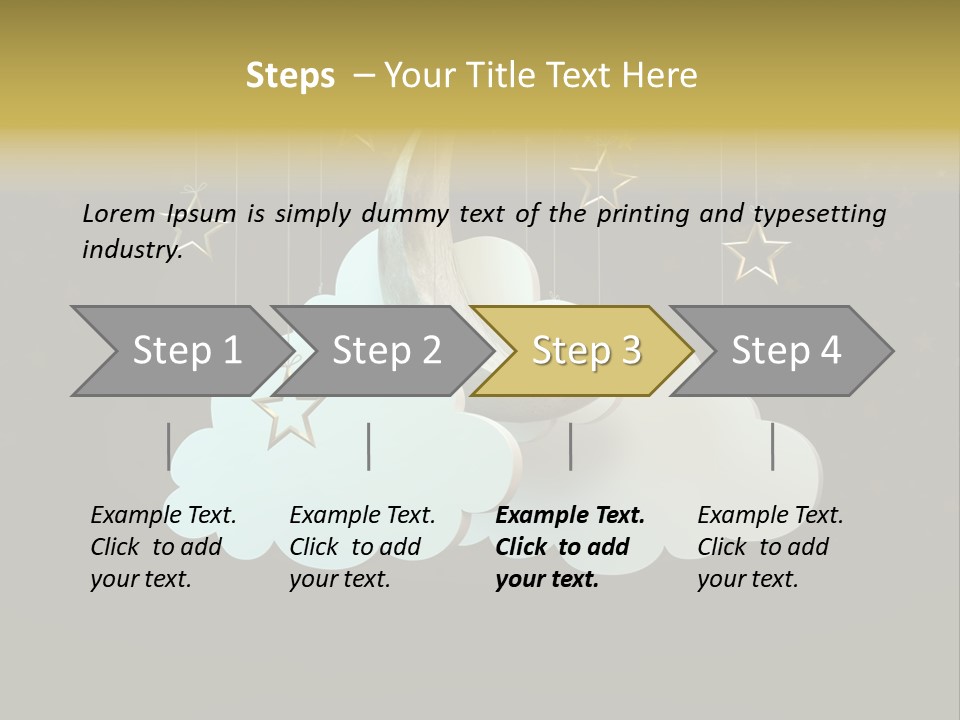 Fantasy Stage Sky PowerPoint Template