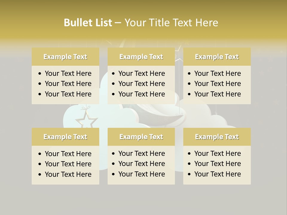 Fantasy Stage Sky PowerPoint Template