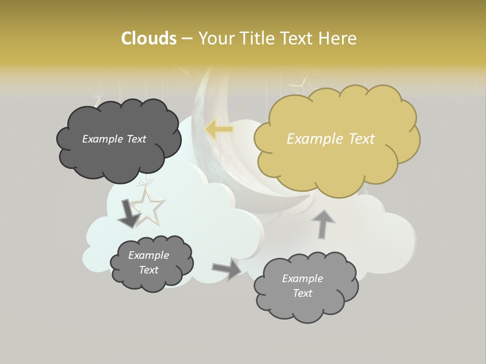 Fantasy Stage Sky PowerPoint Template