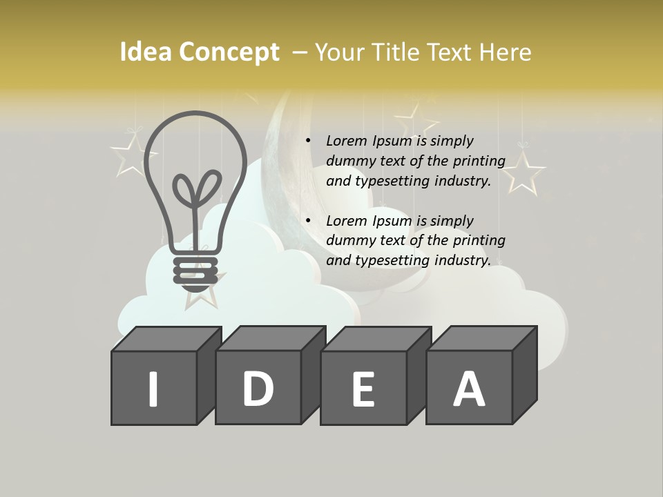 Fantasy Stage Sky PowerPoint Template