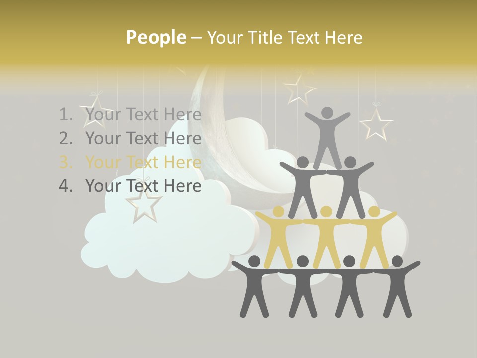 Fantasy Stage Sky PowerPoint Template