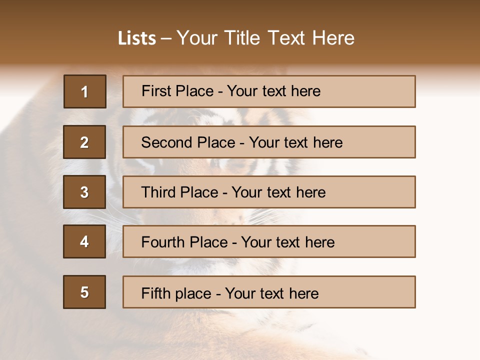 Close Carnivore Gaze PowerPoint Template