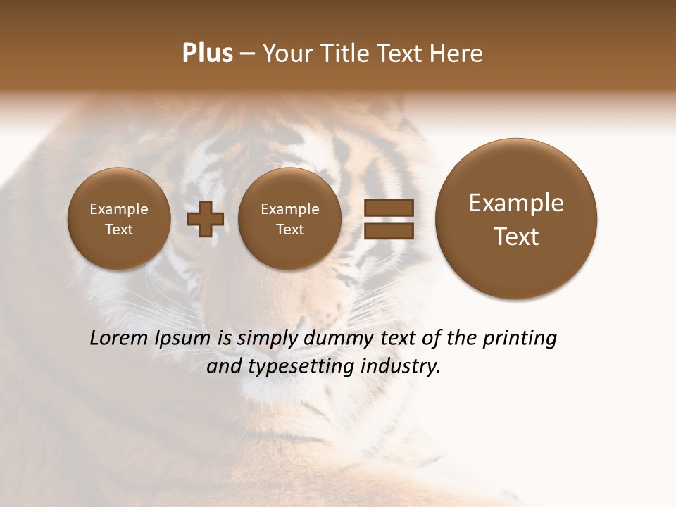 Close Carnivore Gaze PowerPoint Template