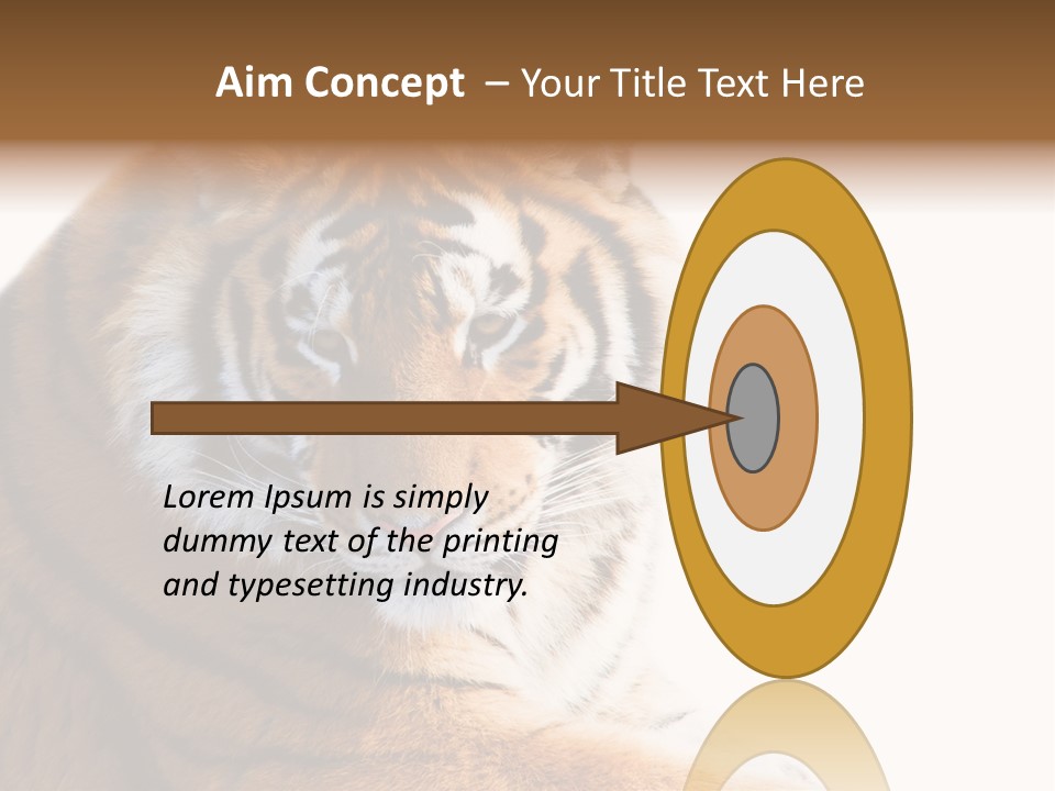 Close Carnivore Gaze PowerPoint Template