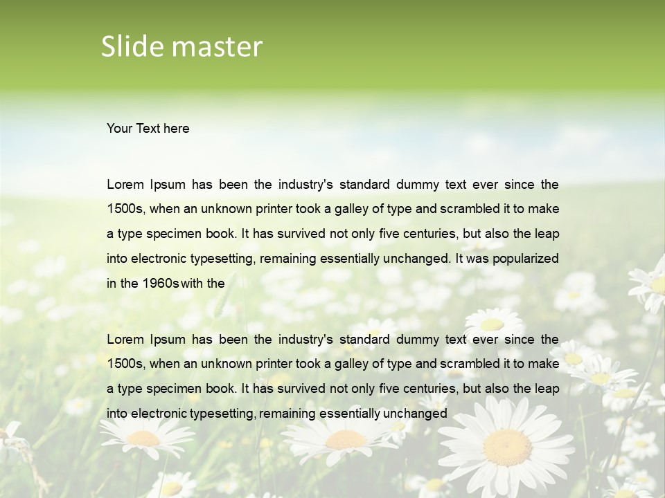 Landscape Blue Green PowerPoint Template