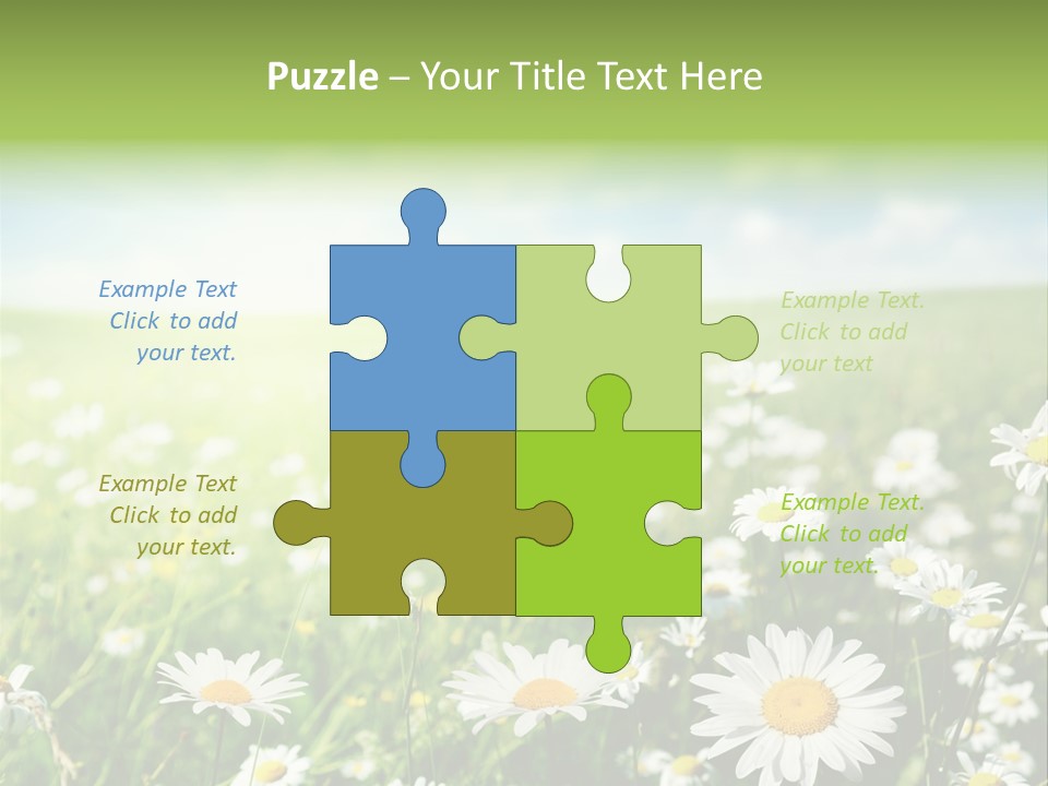 Landscape Blue Green PowerPoint Template