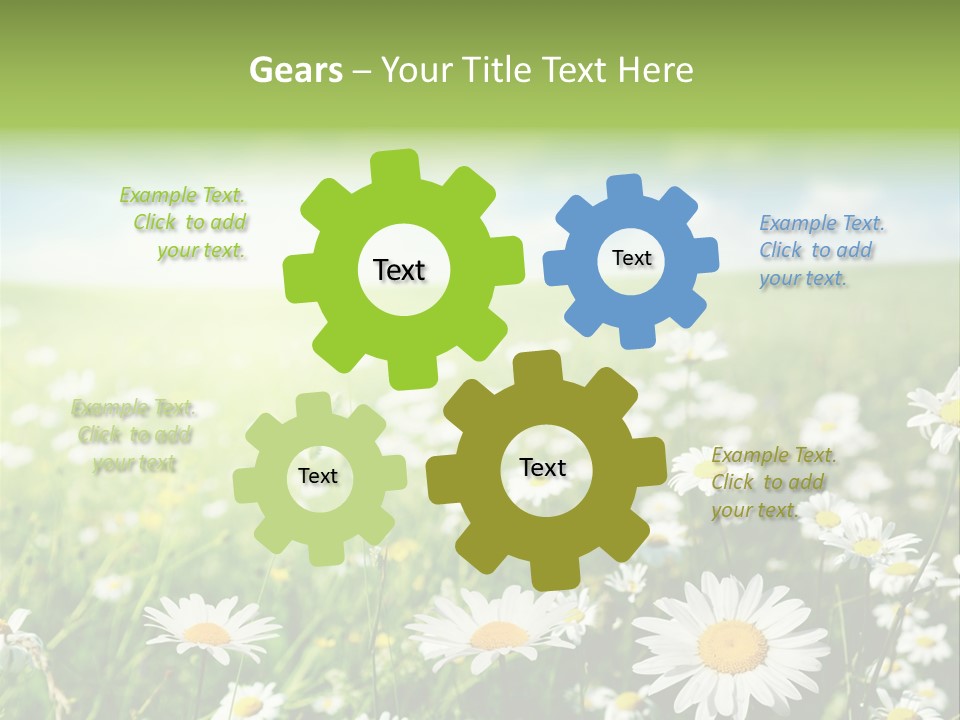 Landscape Blue Green PowerPoint Template