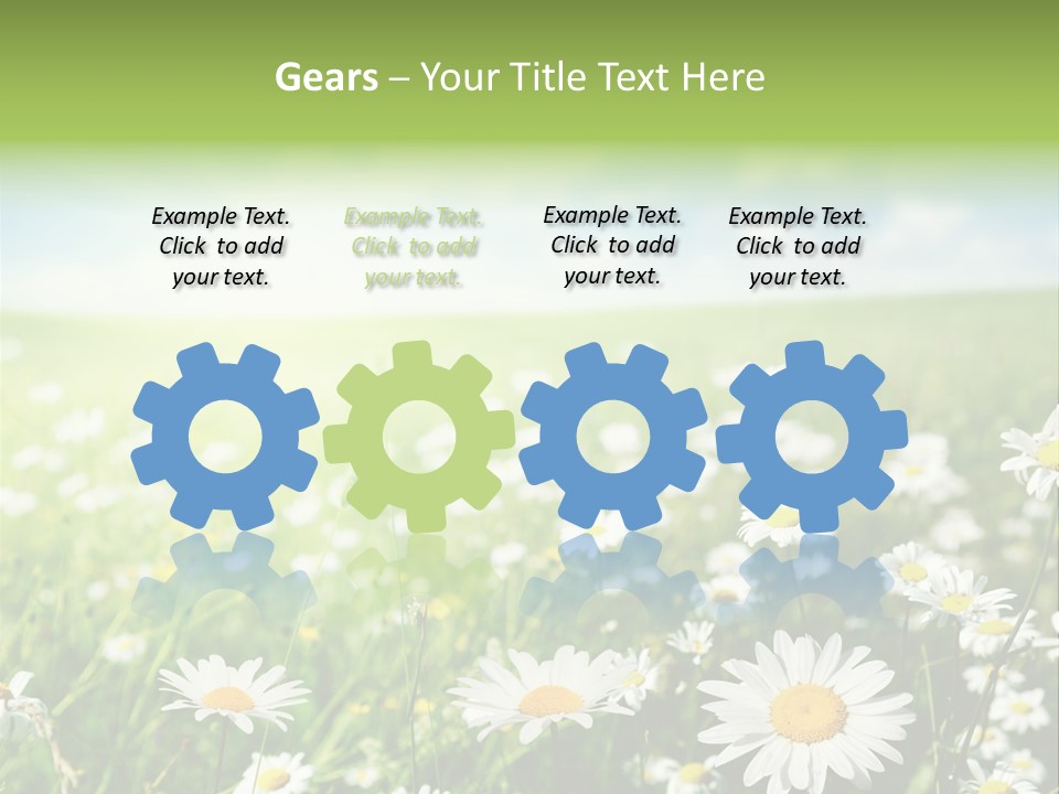 Landscape Blue Green PowerPoint Template