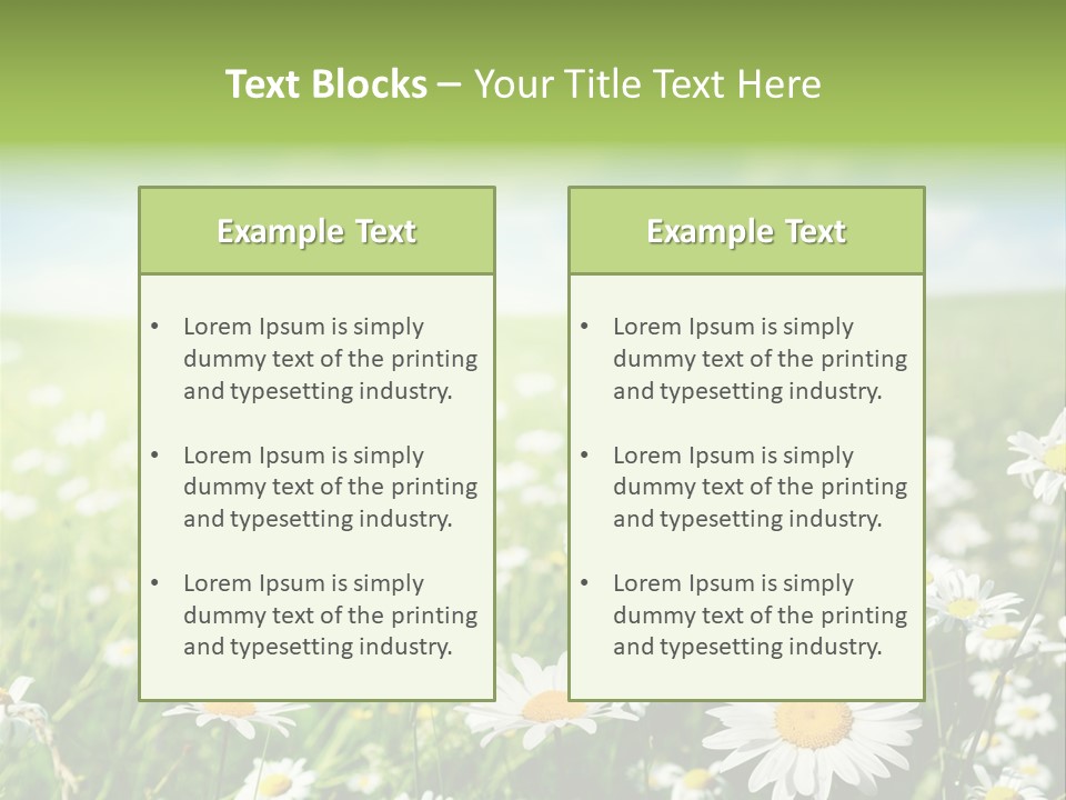 Landscape Blue Green PowerPoint Template