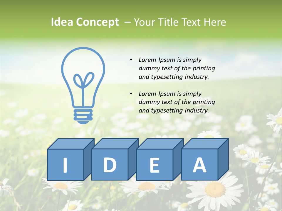 Landscape Blue Green PowerPoint Template