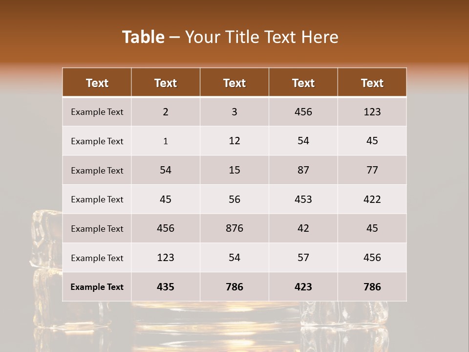 Scottish Yellow Table PowerPoint Template