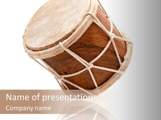 Musical Ethnic Wood PowerPoint Template