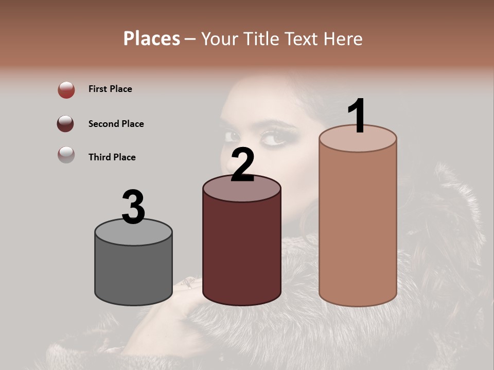 Person Fur Coat Hand PowerPoint Template