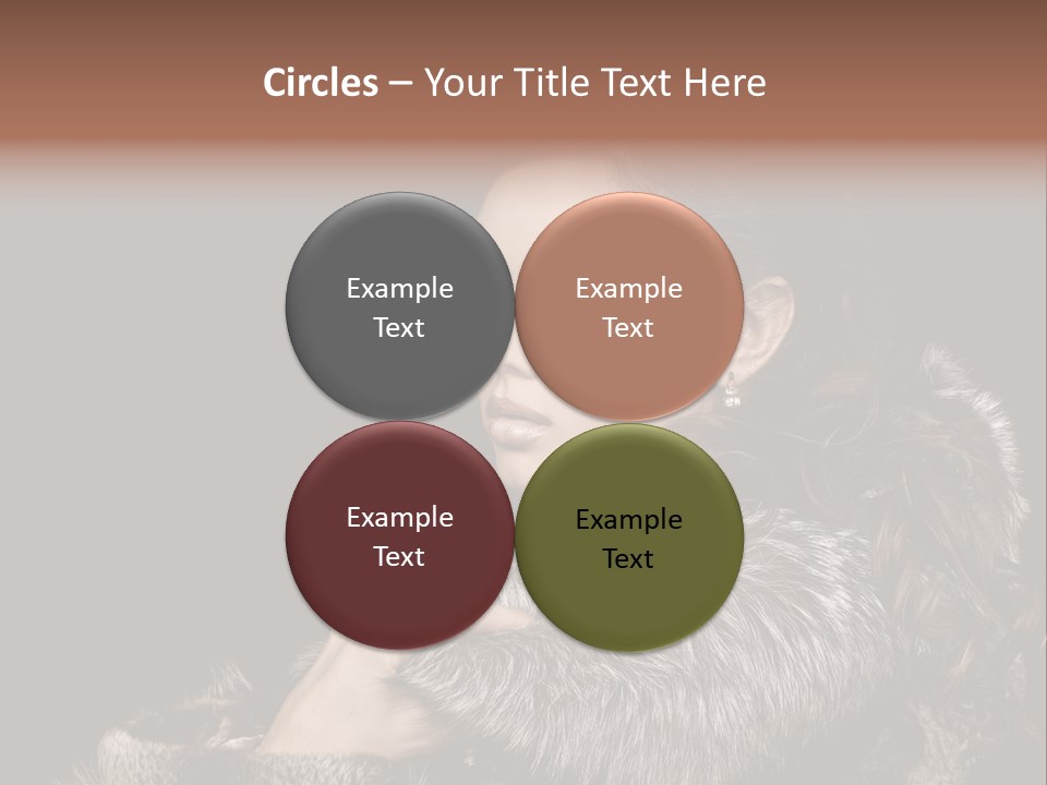 Person Fur Coat Hand PowerPoint Template