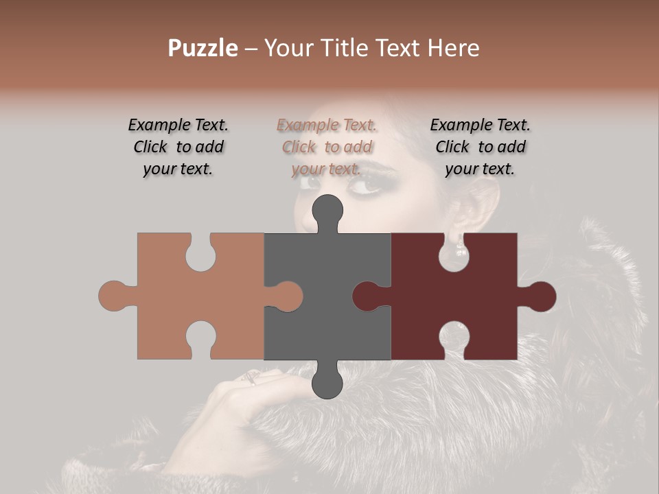 Person Fur Coat Hand PowerPoint Template