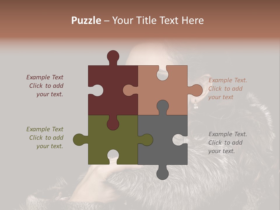 Person Fur Coat Hand PowerPoint Template