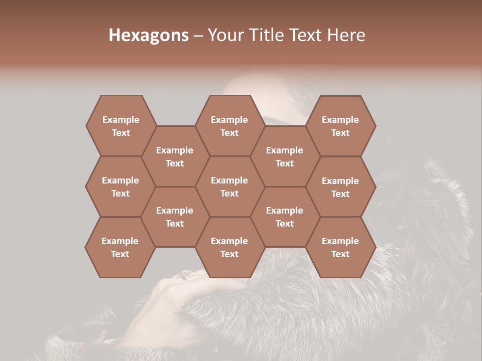 Person Fur Coat Hand PowerPoint Template