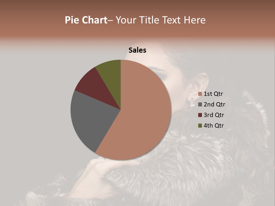 Person Fur Coat Hand PowerPoint Template