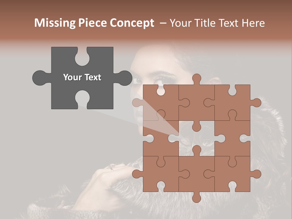 Person Fur Coat Hand PowerPoint Template