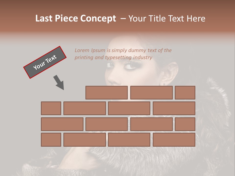 Person Fur Coat Hand PowerPoint Template