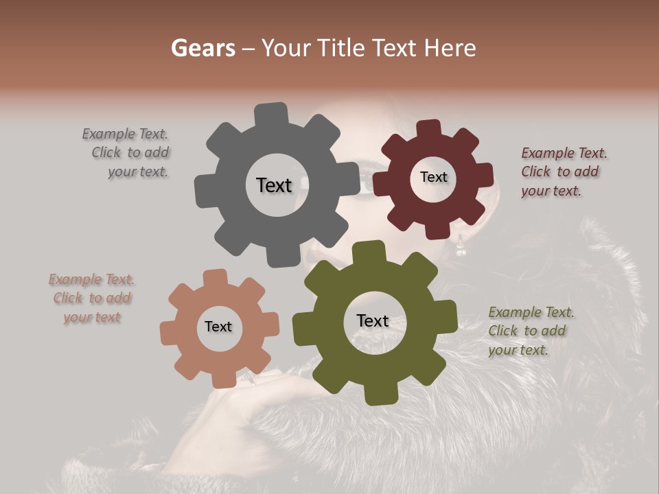 Person Fur Coat Hand PowerPoint Template