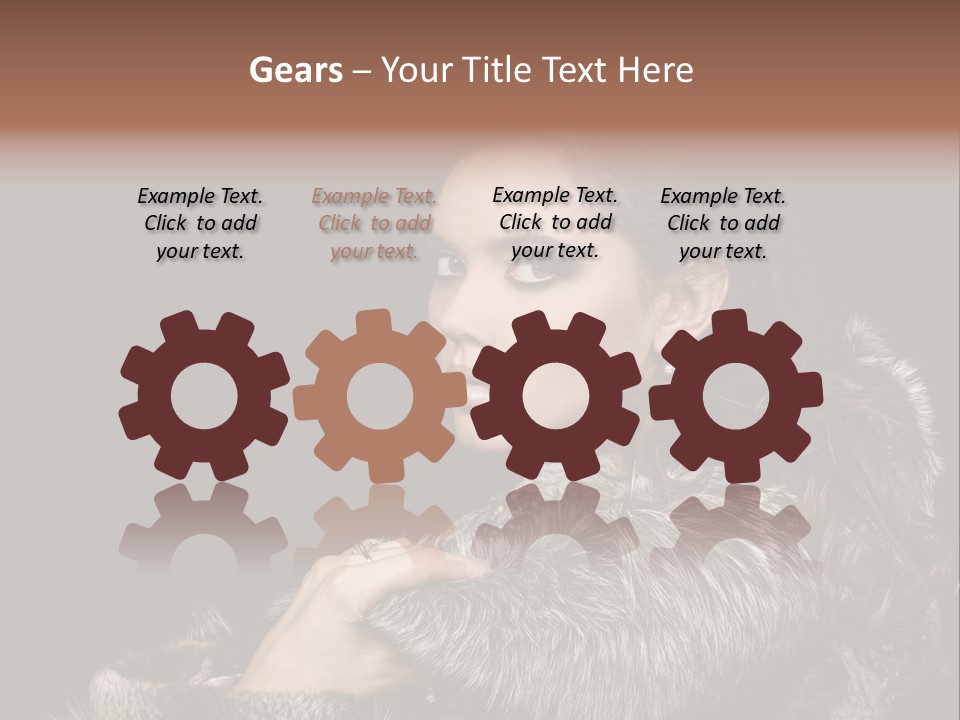 Person Fur Coat Hand PowerPoint Template