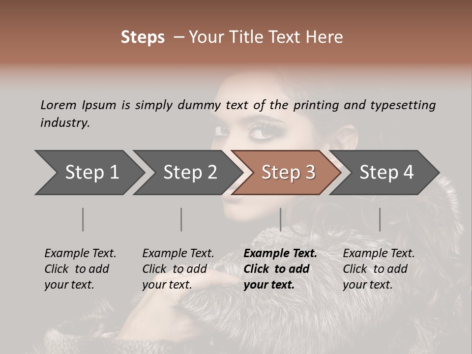 Person Fur Coat Hand PowerPoint Template