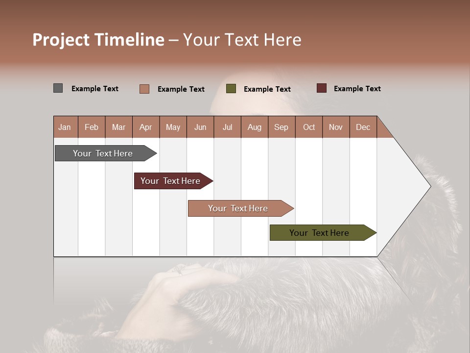 Person Fur Coat Hand PowerPoint Template