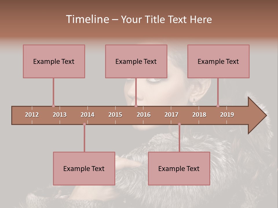 Person Fur Coat Hand PowerPoint Template