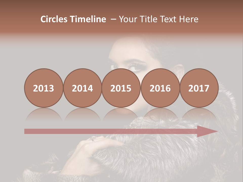 Person Fur Coat Hand PowerPoint Template