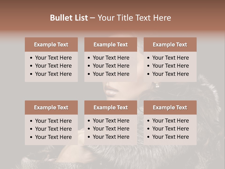 Person Fur Coat Hand PowerPoint Template