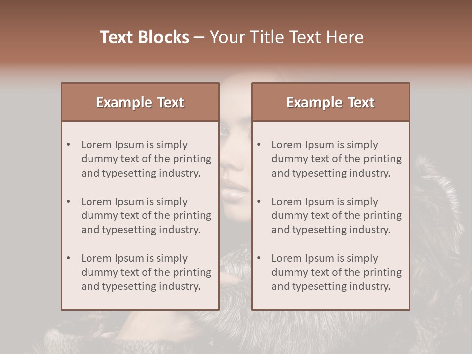 Person Fur Coat Hand PowerPoint Template
