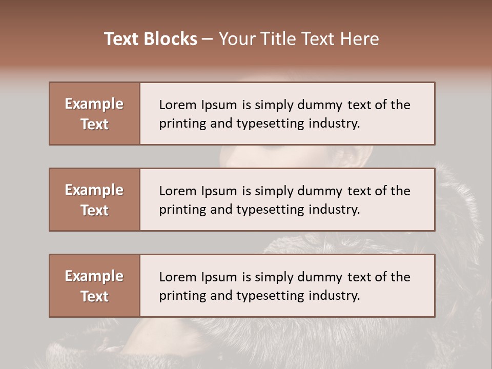 Person Fur Coat Hand PowerPoint Template