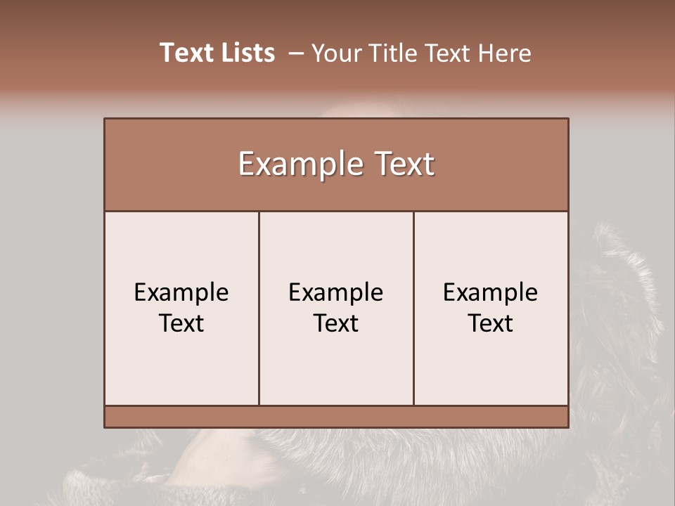 Person Fur Coat Hand PowerPoint Template
