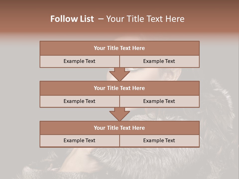 Person Fur Coat Hand PowerPoint Template