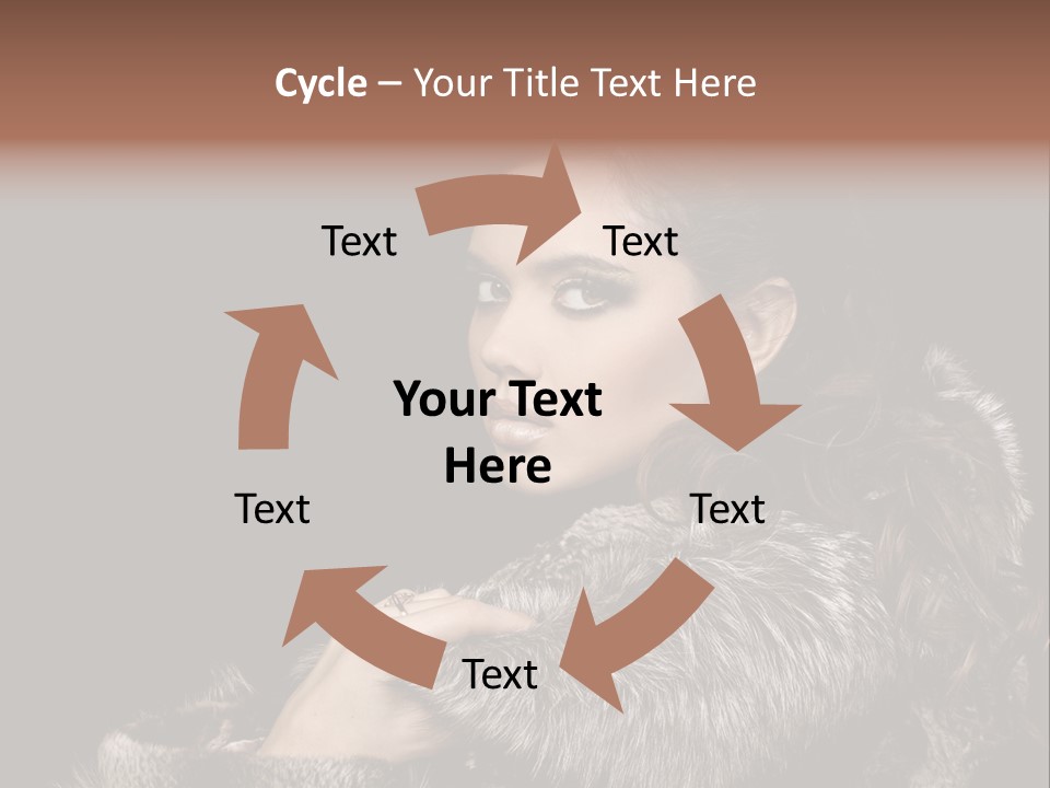 Person Fur Coat Hand PowerPoint Template