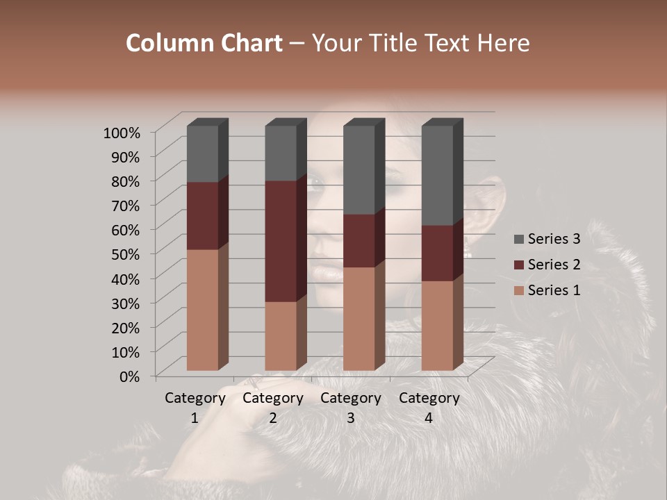 Person Fur Coat Hand PowerPoint Template