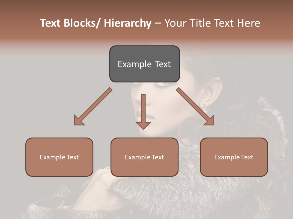 Person Fur Coat Hand PowerPoint Template