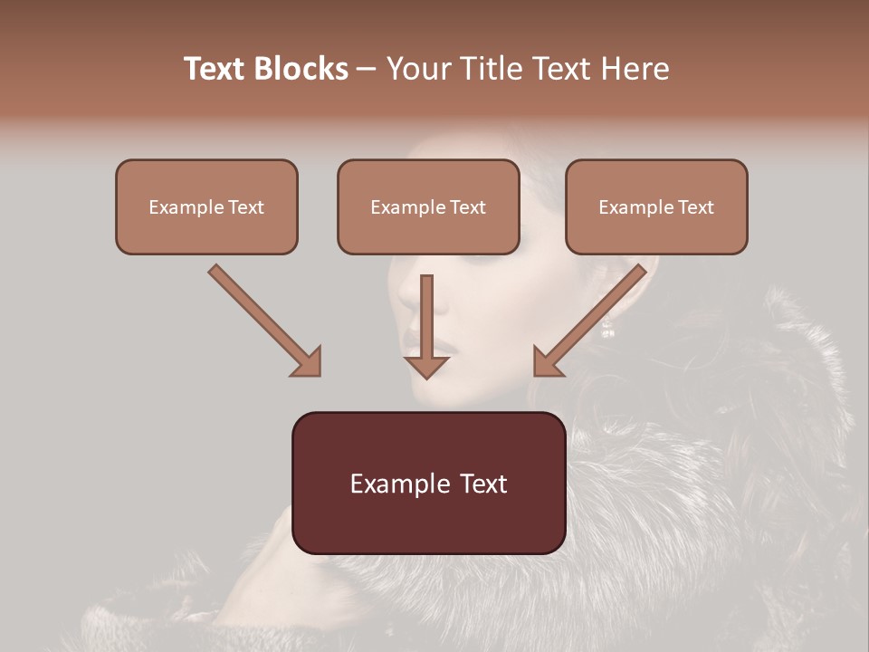 Person Fur Coat Hand PowerPoint Template