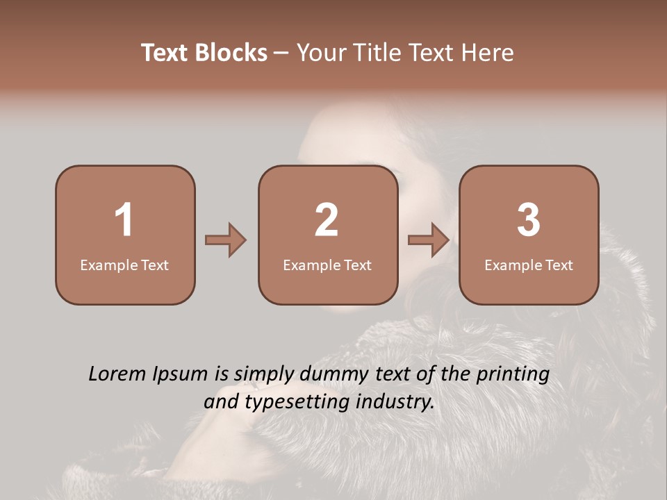 Person Fur Coat Hand PowerPoint Template