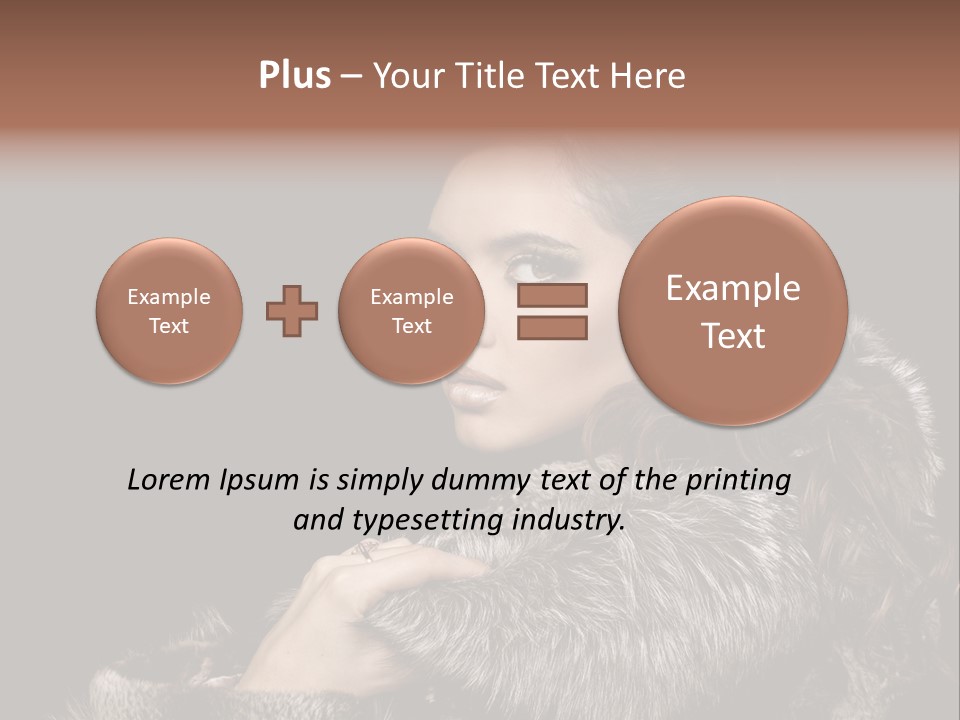 Person Fur Coat Hand PowerPoint Template