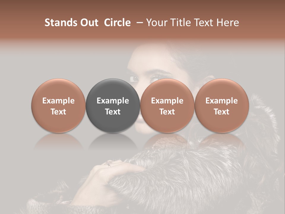 Person Fur Coat Hand PowerPoint Template