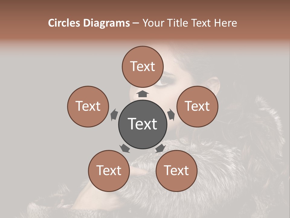 Person Fur Coat Hand PowerPoint Template