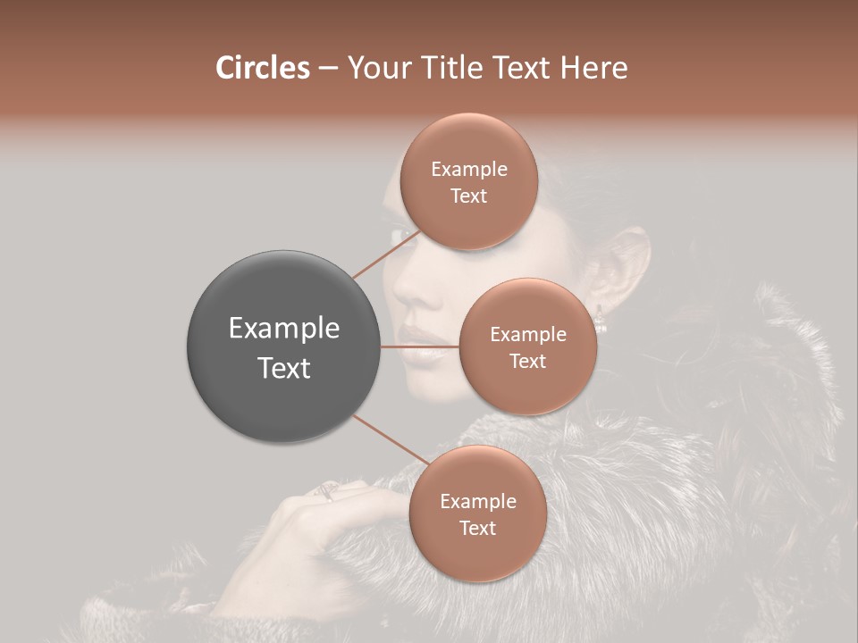 Person Fur Coat Hand PowerPoint Template