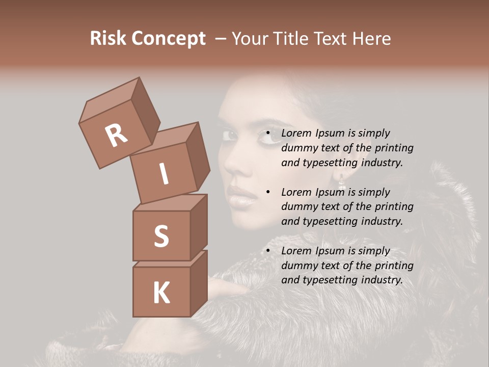 Person Fur Coat Hand PowerPoint Template