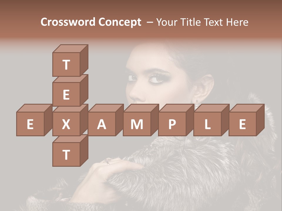 Person Fur Coat Hand PowerPoint Template