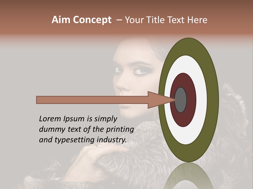 Person Fur Coat Hand PowerPoint Template